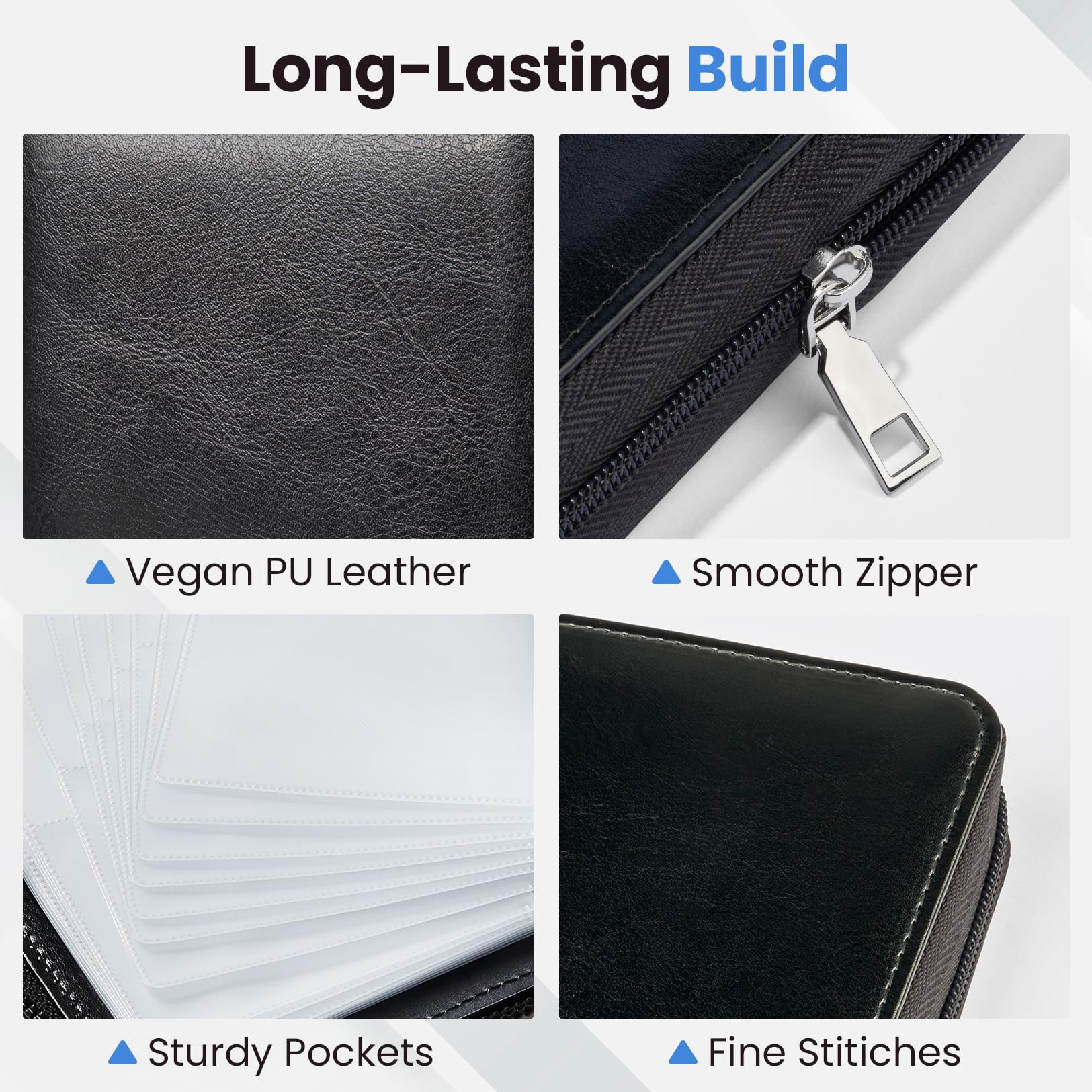Amazon.com : Sooez Zip-Enclosed Business Card Holder Organizer